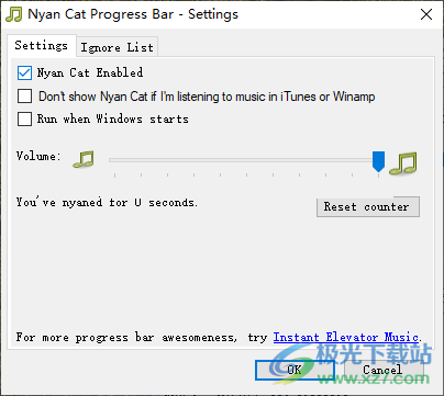 Nyan Cat Progress Bar下载-彩虹猫进度条软件v2.1.1.1 绿色免安装版