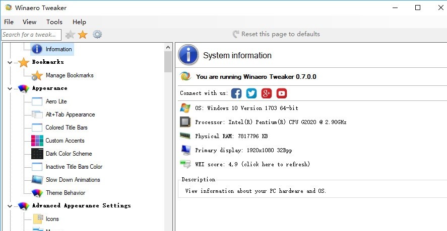winaero tweaker 中文版下载-winaero tweaker汉化版v0.7.0.0 绿色版