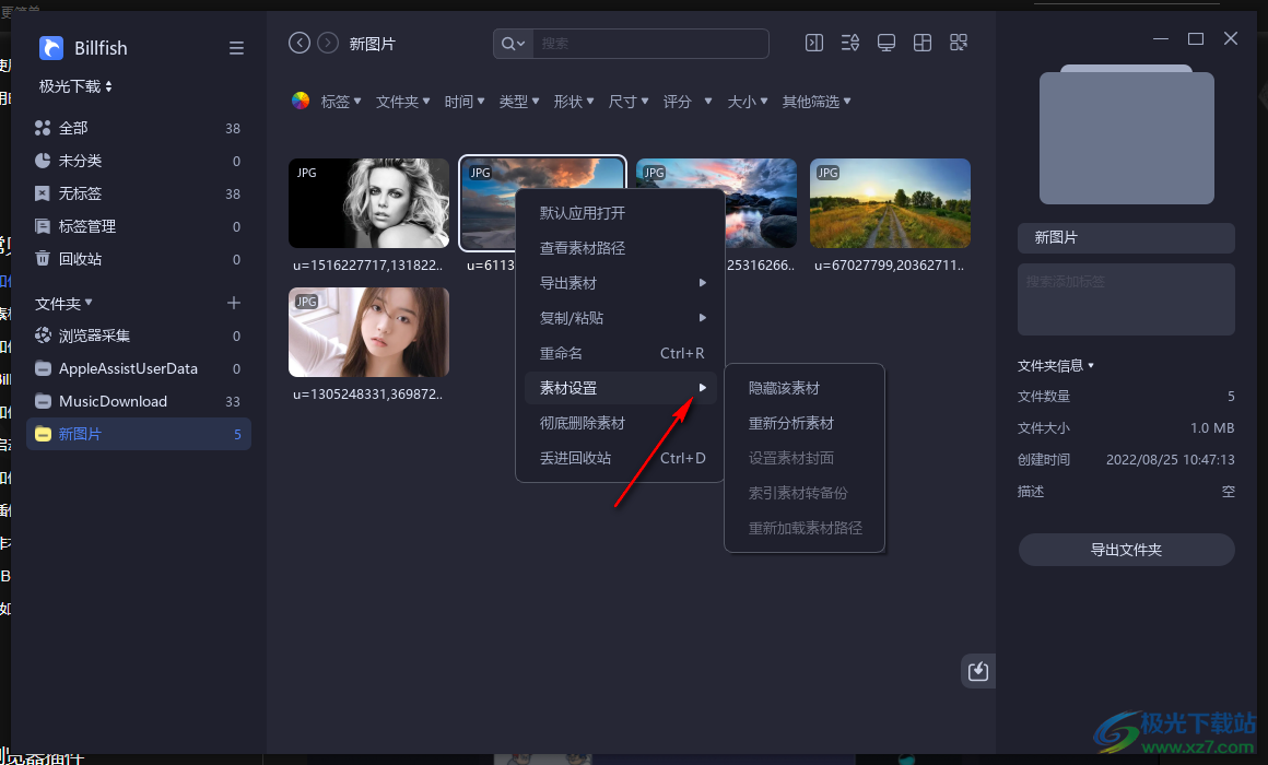 billfish素材管理工具