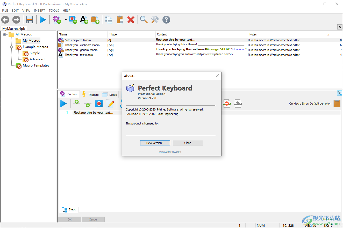 Perfect Keyboard Pro 9破解版-键盘宏编辑制作软件v9.2.0 免费版下载