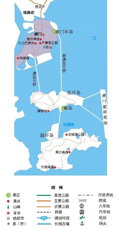 澳门旅游地图全图