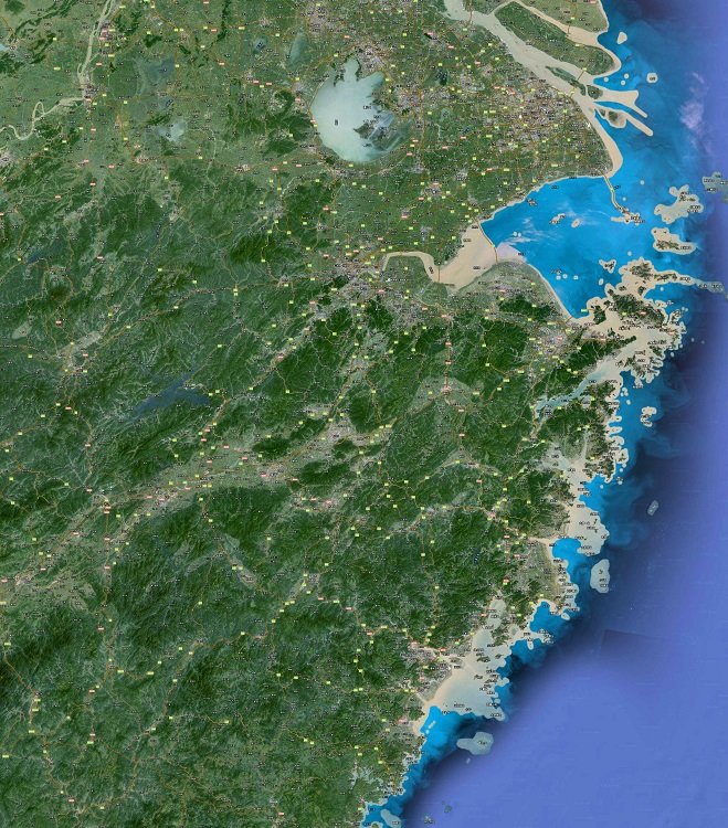 浙江卫星地图高清版