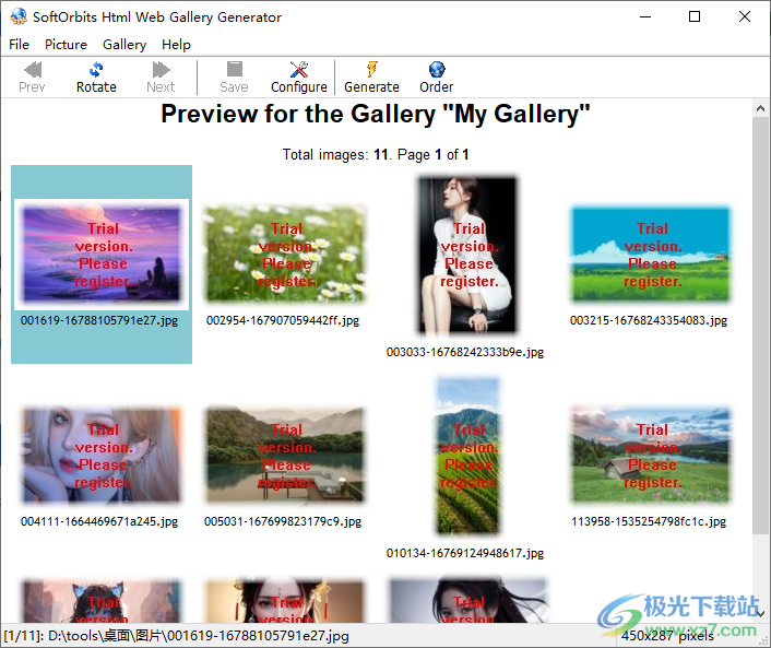Html Web Gallery Generator(图片转html工具)