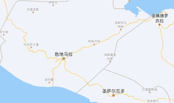危地马拉地图高清版