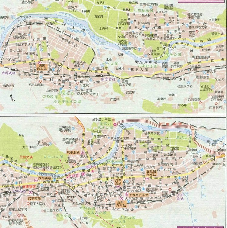 兰州交通地图高清版下载-兰州交通地图全图高清版大图