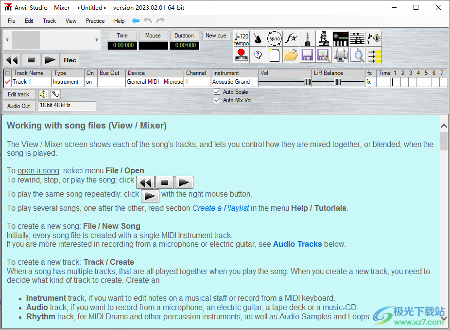 Anvil Studio官方版下载-MIDI专业制作软件v2023.02.01 官方版