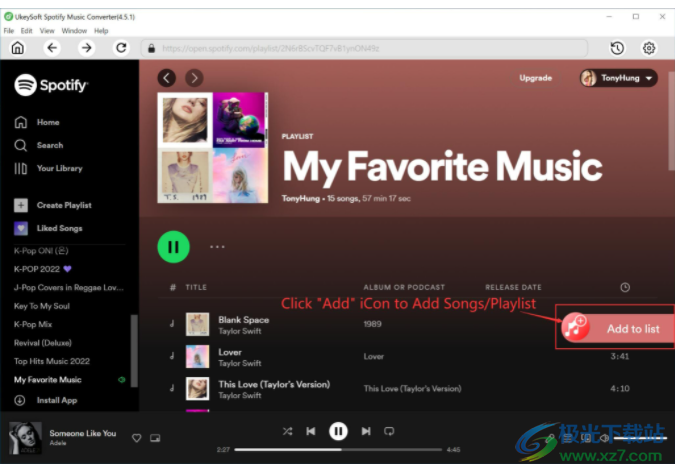 UkeySoft Spotify Music Converter破解版(Spotify音乐格式转换器)