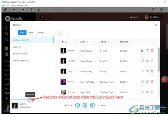 UkeySoft Spotify Music Converter破解版(Spotify音乐格式转换器)