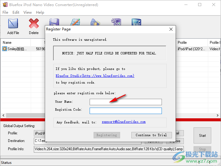 Bluefox iPod Nano Video Converter(视频转换软件)