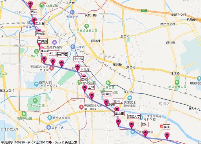 天津地铁线路图2021版