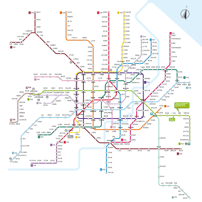 上海地铁线路图最新版