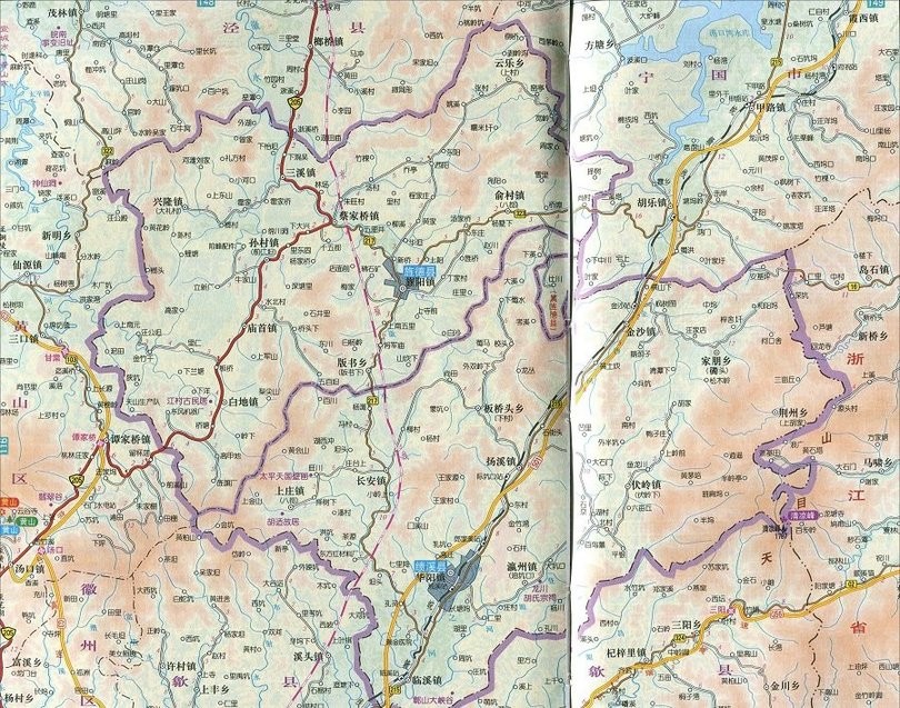 绩溪地图全图高清版下载-安徽省绩溪县地图完整大地图免费版