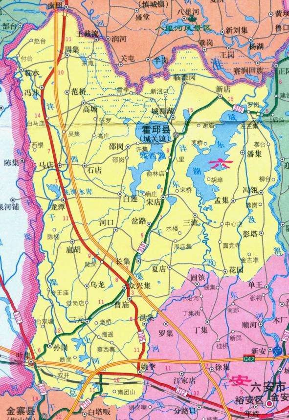 霍邱县地图全图可放大