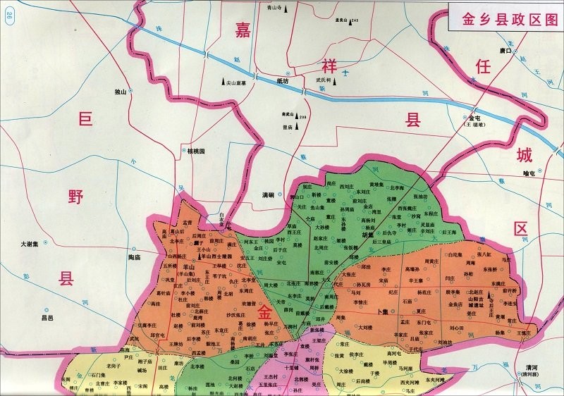 金乡县地图大图高清版下载-山东省济宁市金乡县地图全图详细版