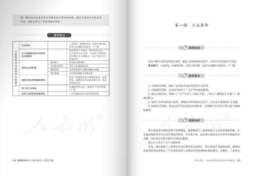 人教版八年级下册历史与社会