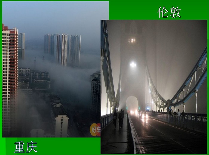 雾霾ppt模板免费版