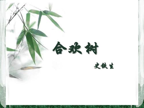 合欢树ppt课件免费下载-史铁生合欢树课件ppt人教版