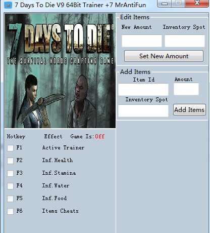 七日杀七项修改器软件下载-七日杀七项修改器免费版v9 绿色版