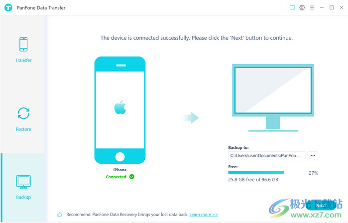 PanFone Data Transfer(iPhone手机数据传输软件)