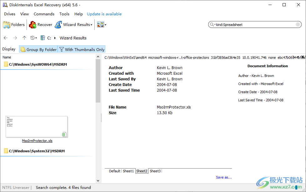 DiskInternals Excel Recovery破解版-Excel文件删除恢复工具v5.6.0.0 破解版下载