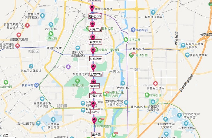 长春地铁线路图最新版