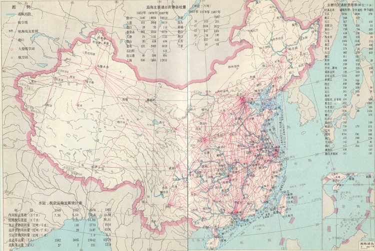 中国航空线路图电子版下载-中国航空线路图高清版大图