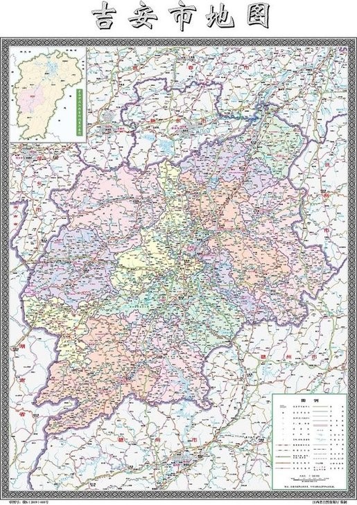 吉安地图各县城分布图全图下载-江西吉安市地图全图高清版完整版