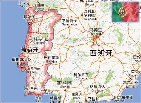 葡萄牙地图全图高清版下载