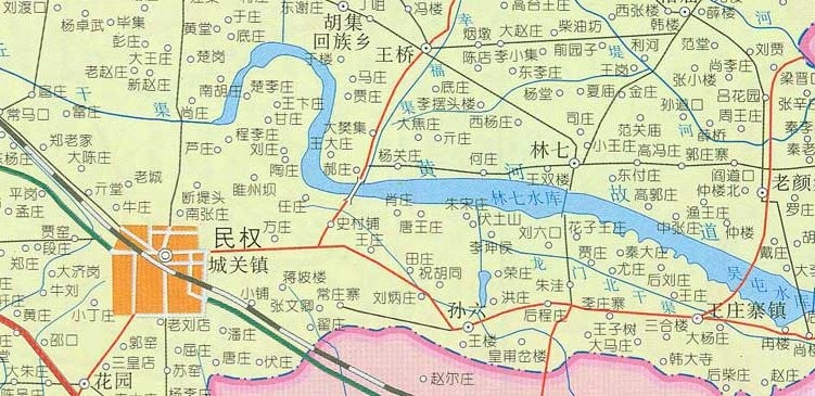 河南省商丘市民权县地图下载-民权县地图全图高清版