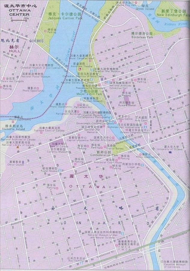 渥太华地图高清版大地图