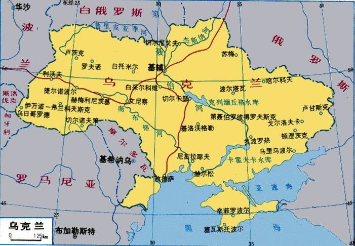 乌克兰地图中文版全图下载-乌克兰地图高清版大图全图放大